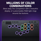 Turtle Beach Victrix Pro KO Leverless Esports All Button Fight Stick. PS5 | PlayStation. PS4. Windows PC. Tournament Arcade Controller. 16 Cherry Switches. Slim Design. RGB Lighting. USB-C Cable. Gray