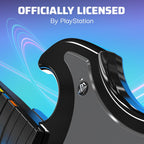 PDP Riffmaster Wireless Guitar Controller for PS5. PS4. PlayStation. PC | Licensed by Sony. Rock Band 4 & Fortnite Festival. 3.5mm audio jack. Rechargeable 36-Hr Battery. Collapsible Design