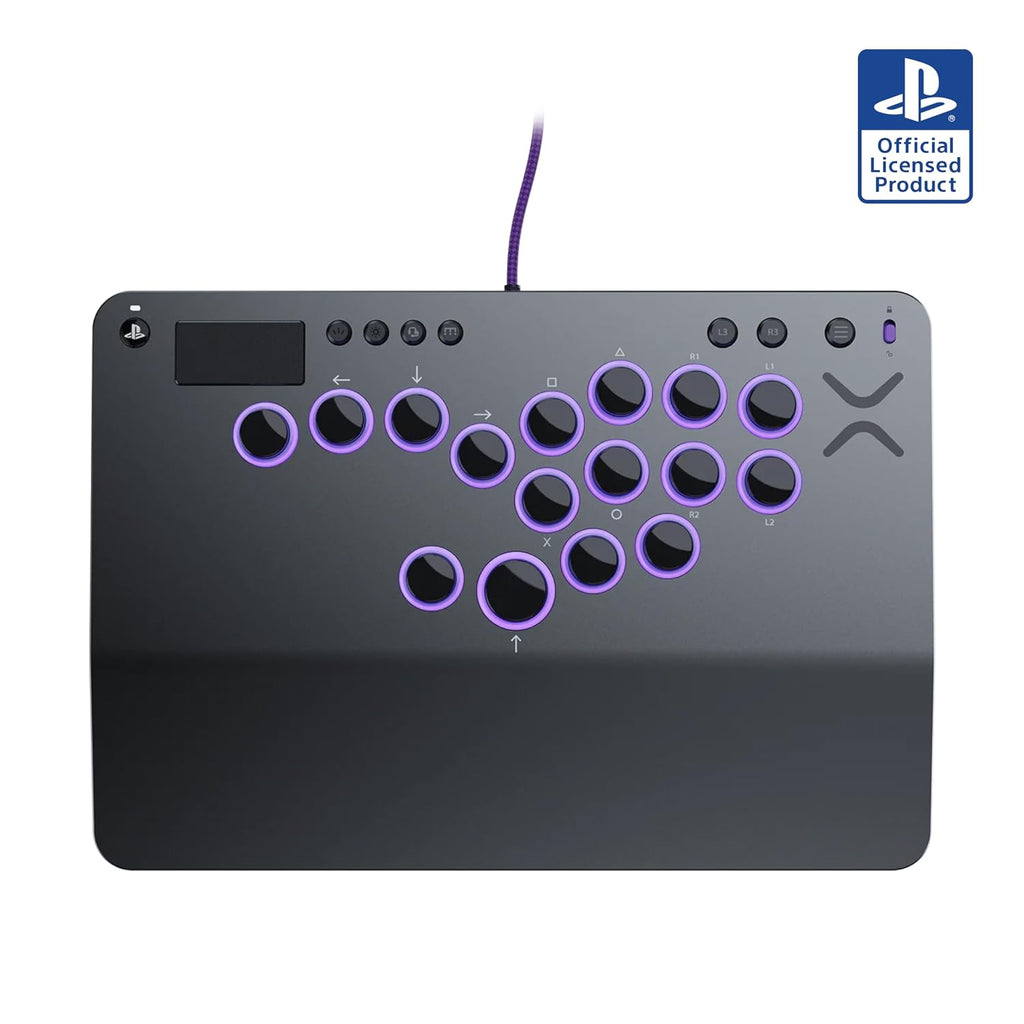 Turtle Beach Victrix Pro KO Leverless Esports All Button Fight Stick. PS5 | PlayStation. PS4. Windows PC. Tournament Arcade Controller. 16 Cherry Switches. Slim Design. RGB Lighting. USB-C Cable. Gray