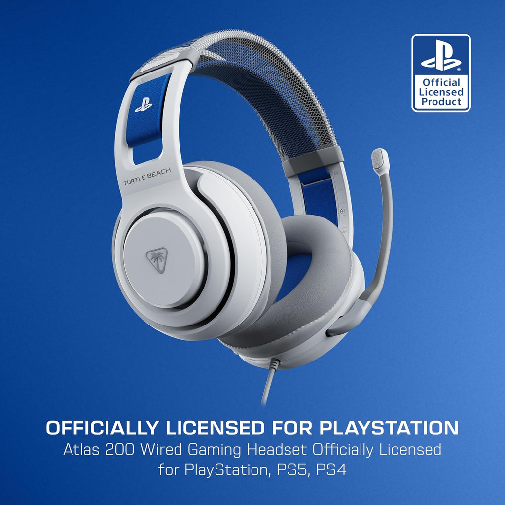 Bundle of Turtle Beach Atlas 200 Wired Gaming Headset Officially Licensed for PS5 & PS4 - White + Victrix Pro BFG Reloaded Wireless Gaming Controller Officially Licensed for PS5. PS4. PC