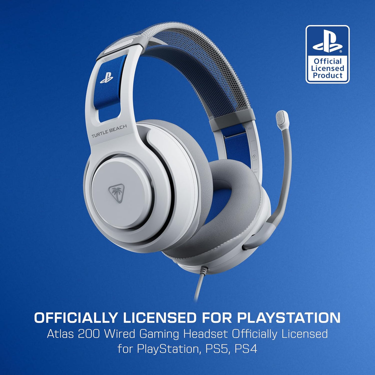 Bundle of Turtle Beach Atlas 200 Wired Gaming Headset Officially Licensed for PS5 & PS4 - White + Victrix Pro BFG Reloaded Wireless Gaming Controller Officially Licensed for PS5. PS4. PC