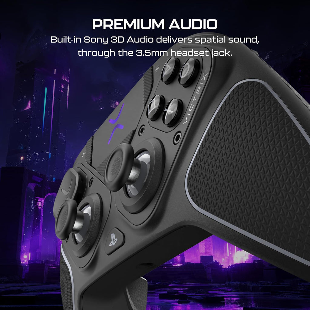 Turtle Beach Victrix Pro BFG Reloaded Wireless Gaming Controller for PS5 | PS5. PS4. PlayStation. PC. Modular. Fightpad Module. Hall-Effect Sticks. Triggers. 4 Remappable Buttons. Esports. Black