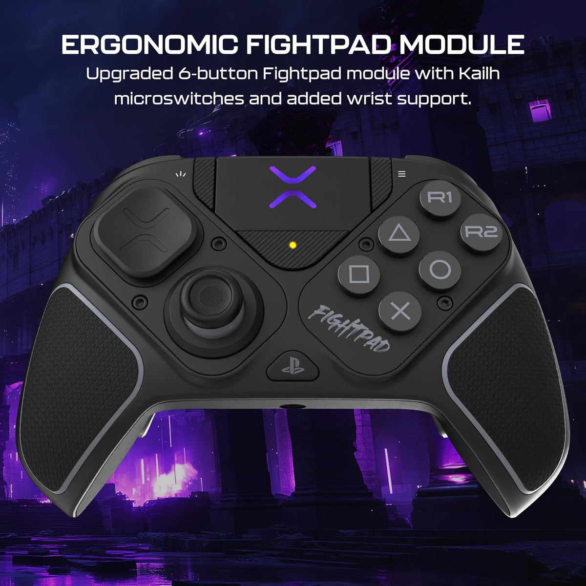 Turtle Beach Victrix Pro BFG Reloaded Wireless Gaming Controller for PS5 | PS5. PS4. PlayStation. PC. Modular. Fightpad Module. Hall-Effect Sticks. Triggers. 4 Remappable Buttons. Esports. Black